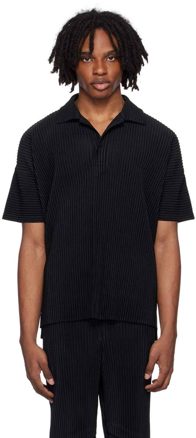 HOMME PLISSÉ ISSEY MIYAKE Black Monthly Color May Polo