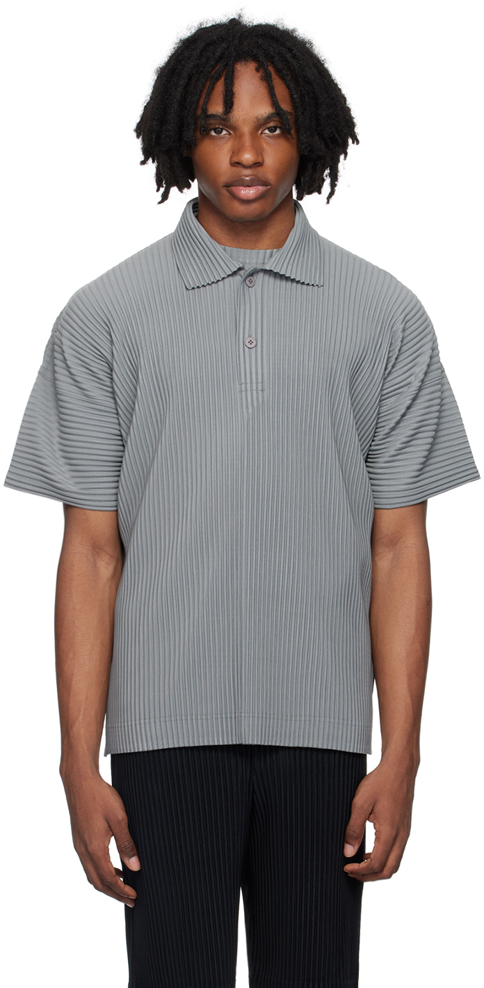 HOMME PLISSÉ ISSEY MIYAKE Gray Monthly Color May Polo