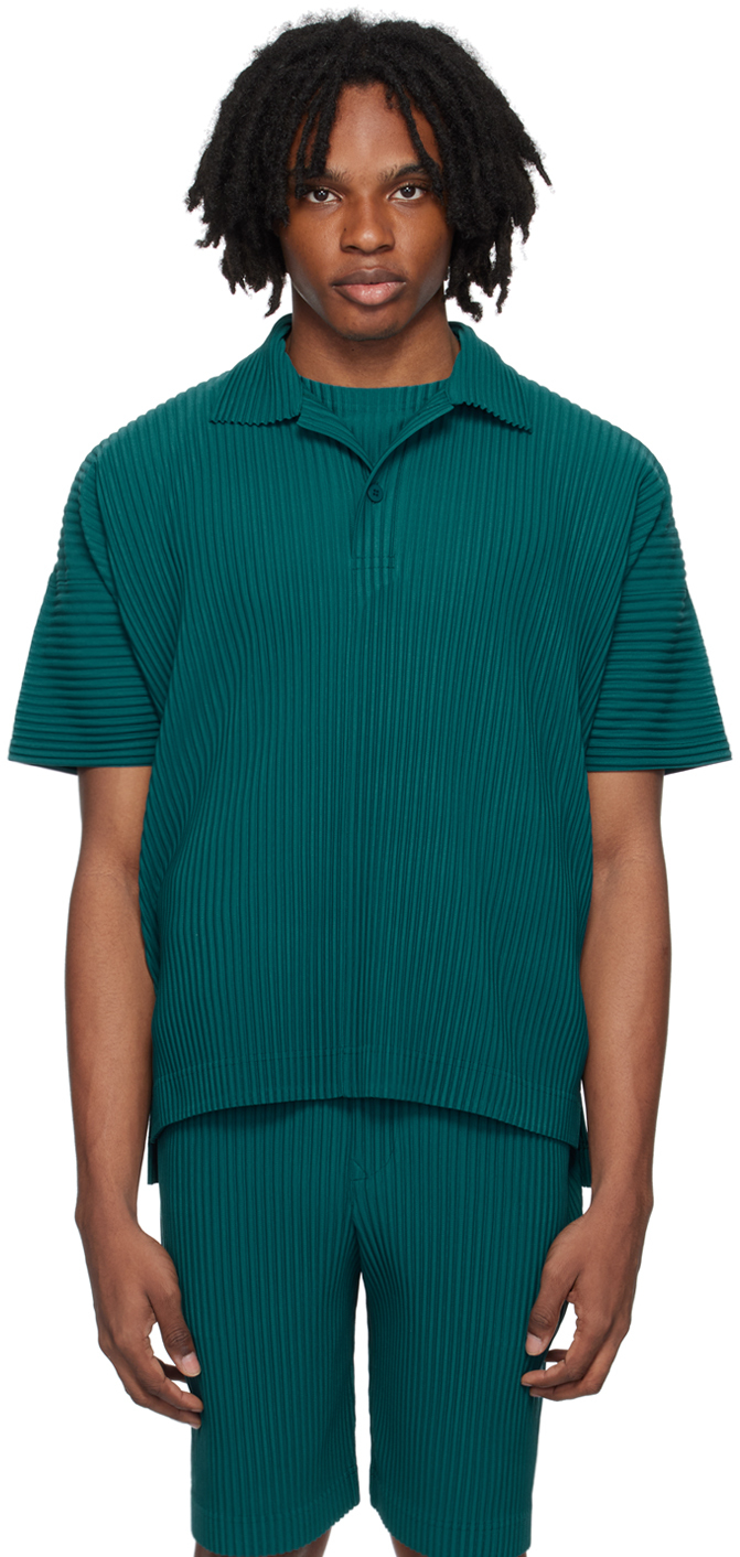 HOMME PLISSÉ ISSEY MIYAKE Green Monthly Color May Polo