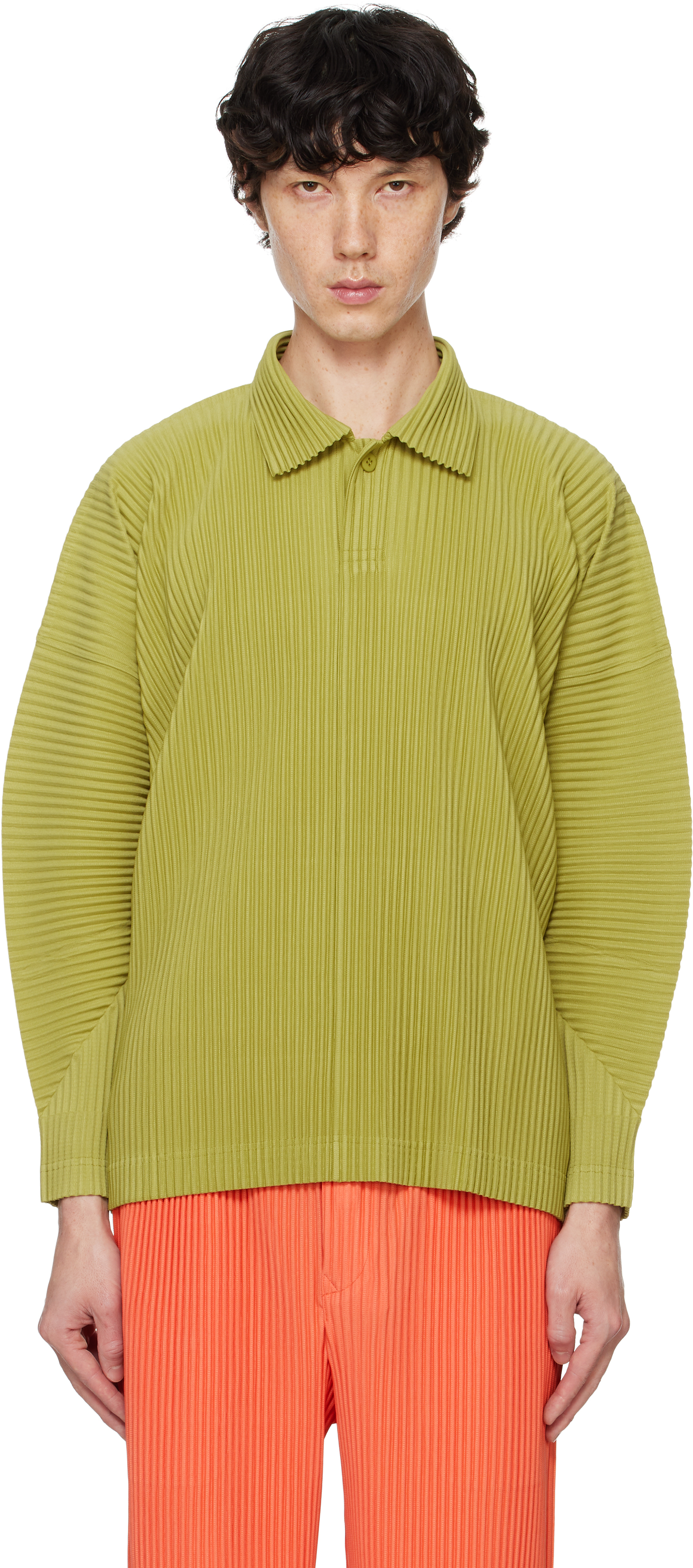 Issey Miyake Green Monthly Color October Polo In 66-green Tea