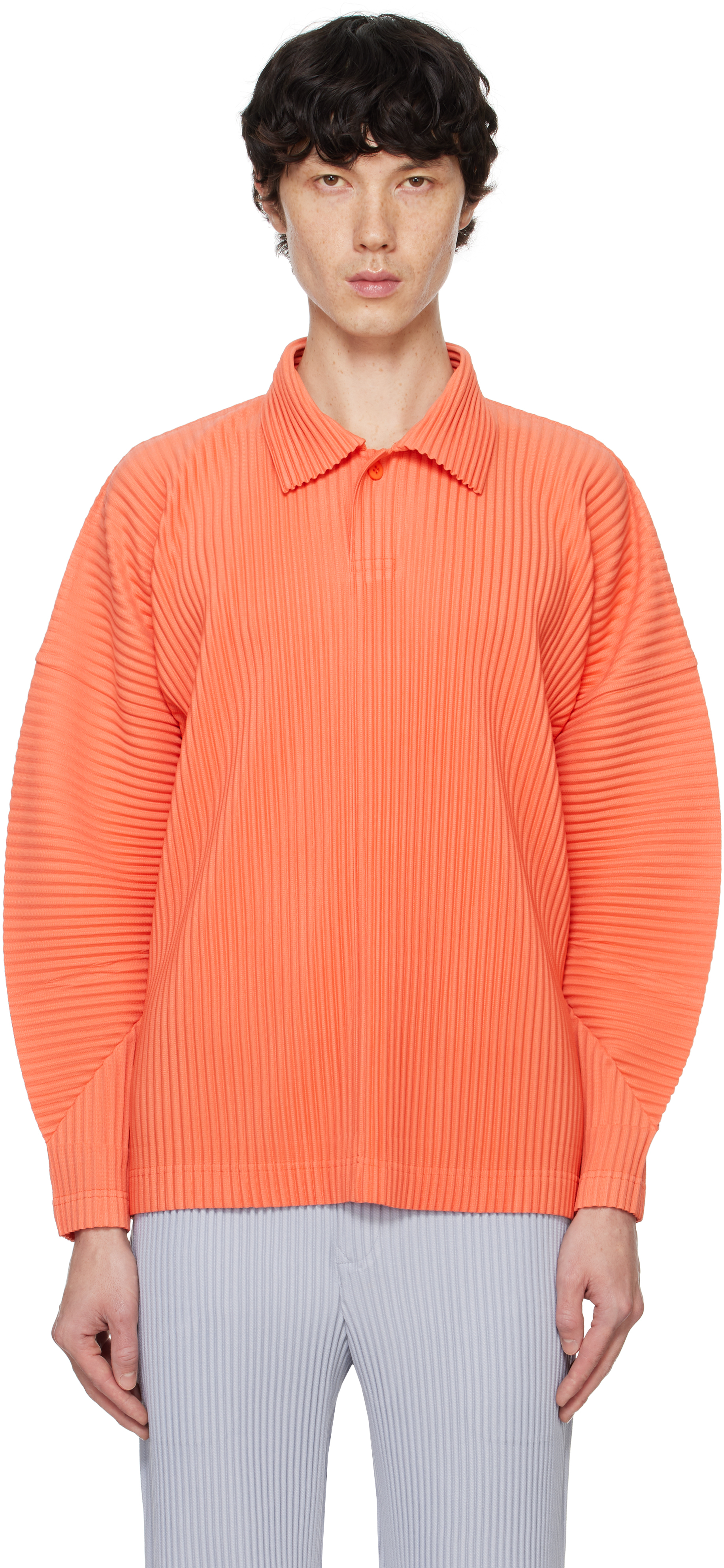 Issey Miyake Orange Monthly Color October Polo In 33-grapefruit Orange