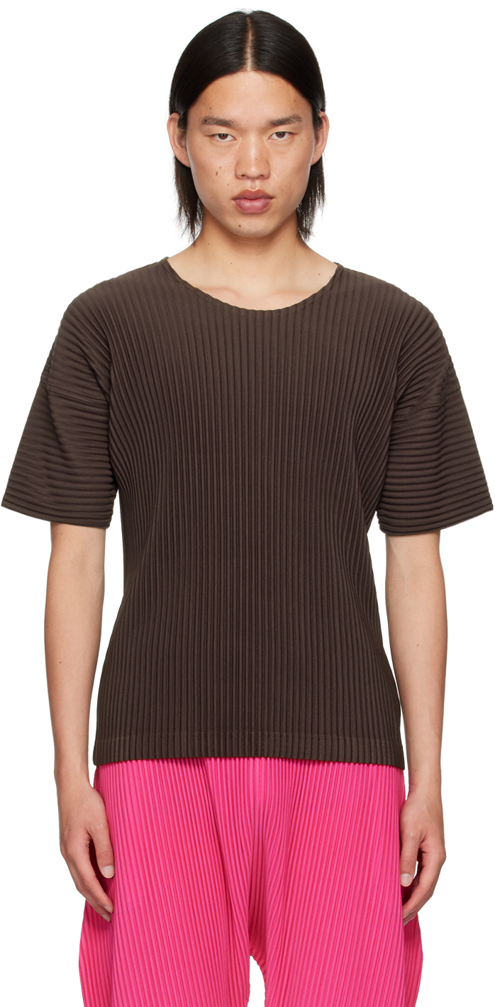 ISSEY MIYAKE BROWN MONTHLY COLOR JUNE T-SHIRT 