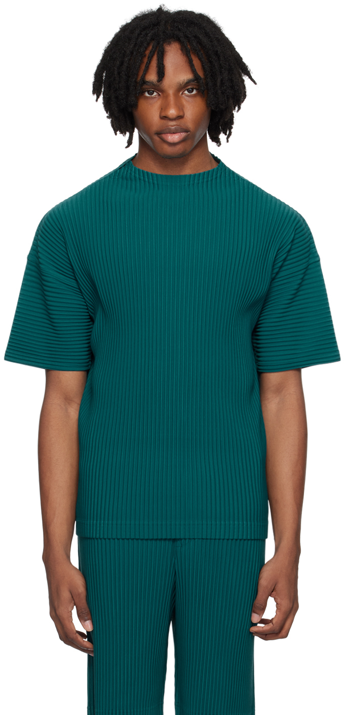 Green Monthly Color May T-Shirt by HOMME PLISSÉ ISSEY MIYAKE on Sale