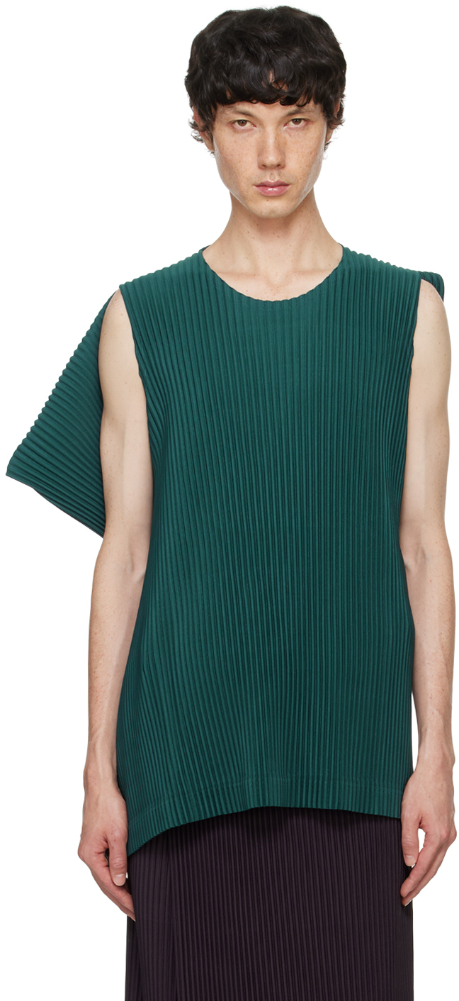 Shop Issey Miyake Green Rb Color Palette 1 Tank Top In 69-dark Green