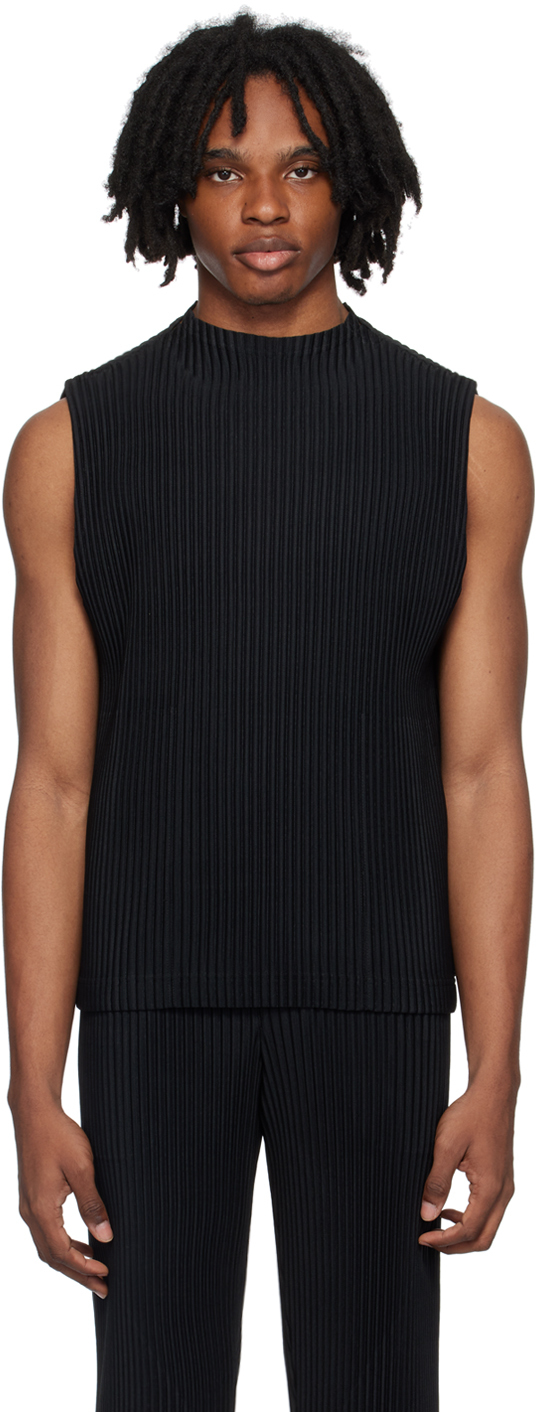 HOMME PLISSÉ ISSEY MIYAKE: Gray Basics Tank Top | SSENSE HOMME PLISSÉ ISSEY MIYAKE: Gray Basics Tank Top | SSENSE