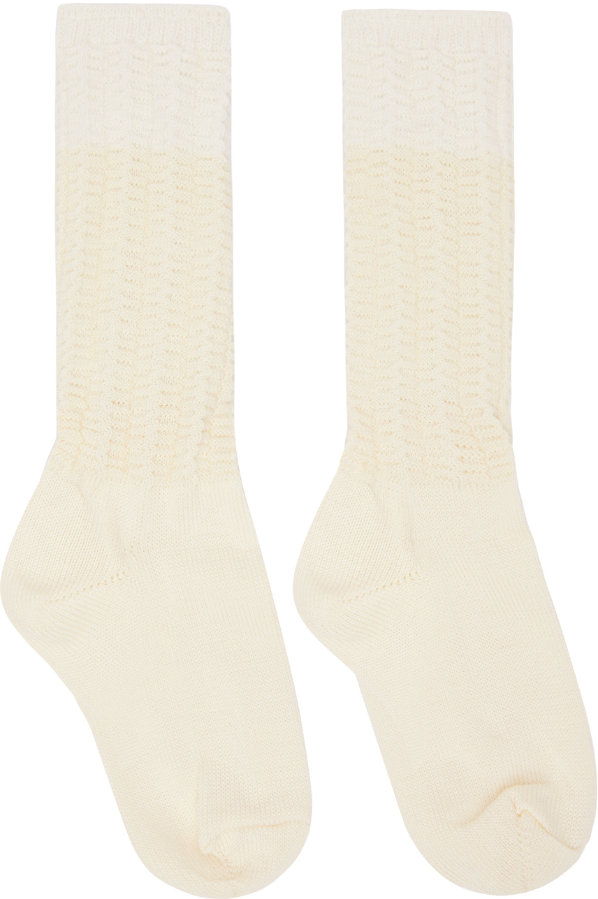 HOMME PLISSÉ ISSEY MIYAKE Off-White Churros Socks