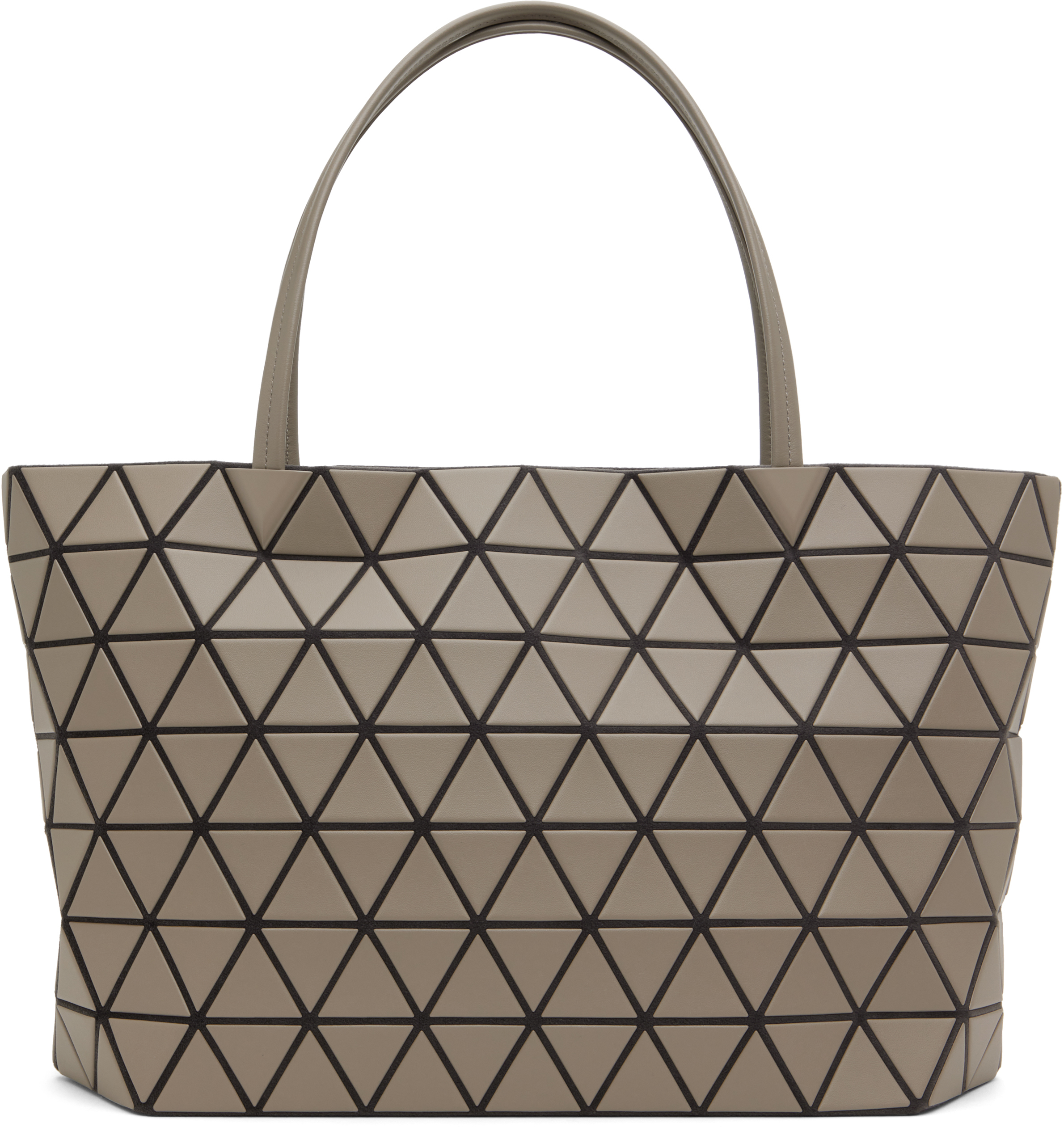 Shop Bao Bao Issey Miyake Beige Bateau Matte Medium Tote In 03 Gray Beige