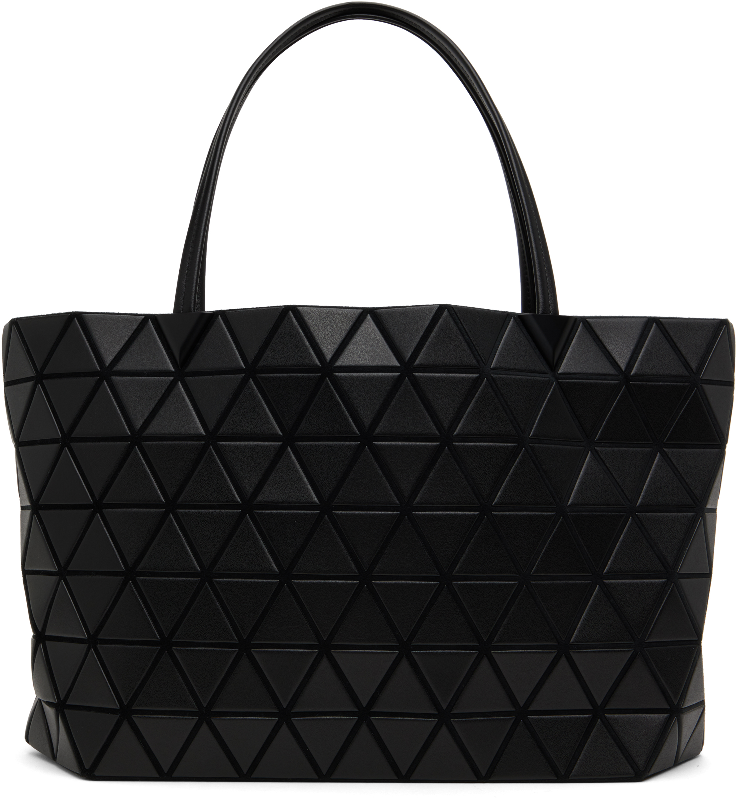 BAO BAO ISSEY MIYAKE: Black Bateau Matte Medium Tote | SSENSE 
