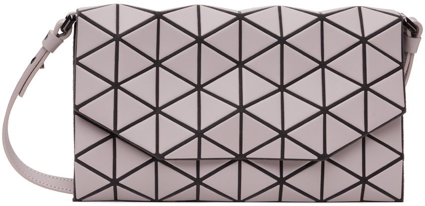 Bao Bao Issey Miyake Pink Tonneau Matte Shoulder Bag In 02 Rose Gray