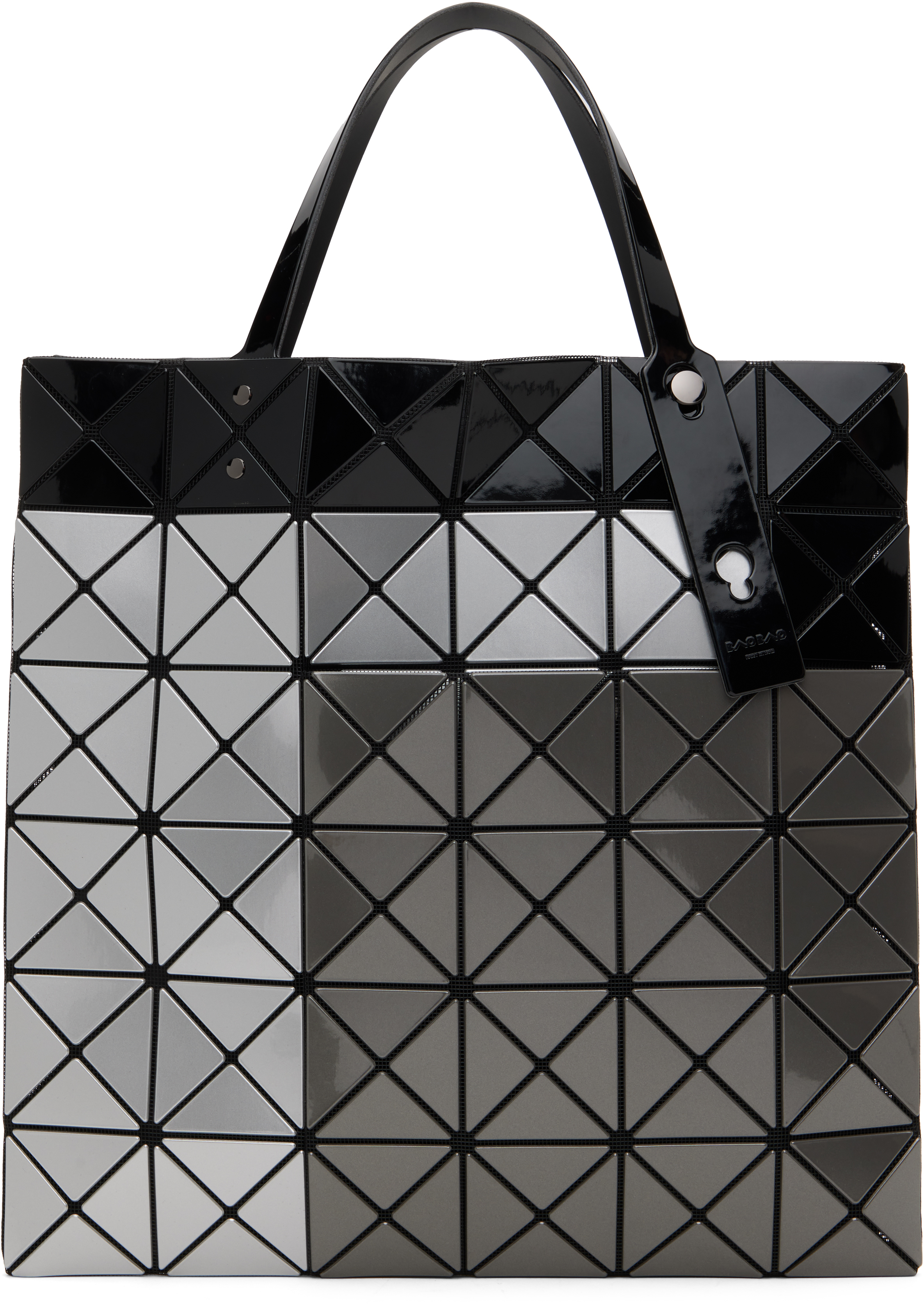 Shop Bao Bao Issey Miyake Gunmetal Tres Tote In 18 Gunmetal Mix