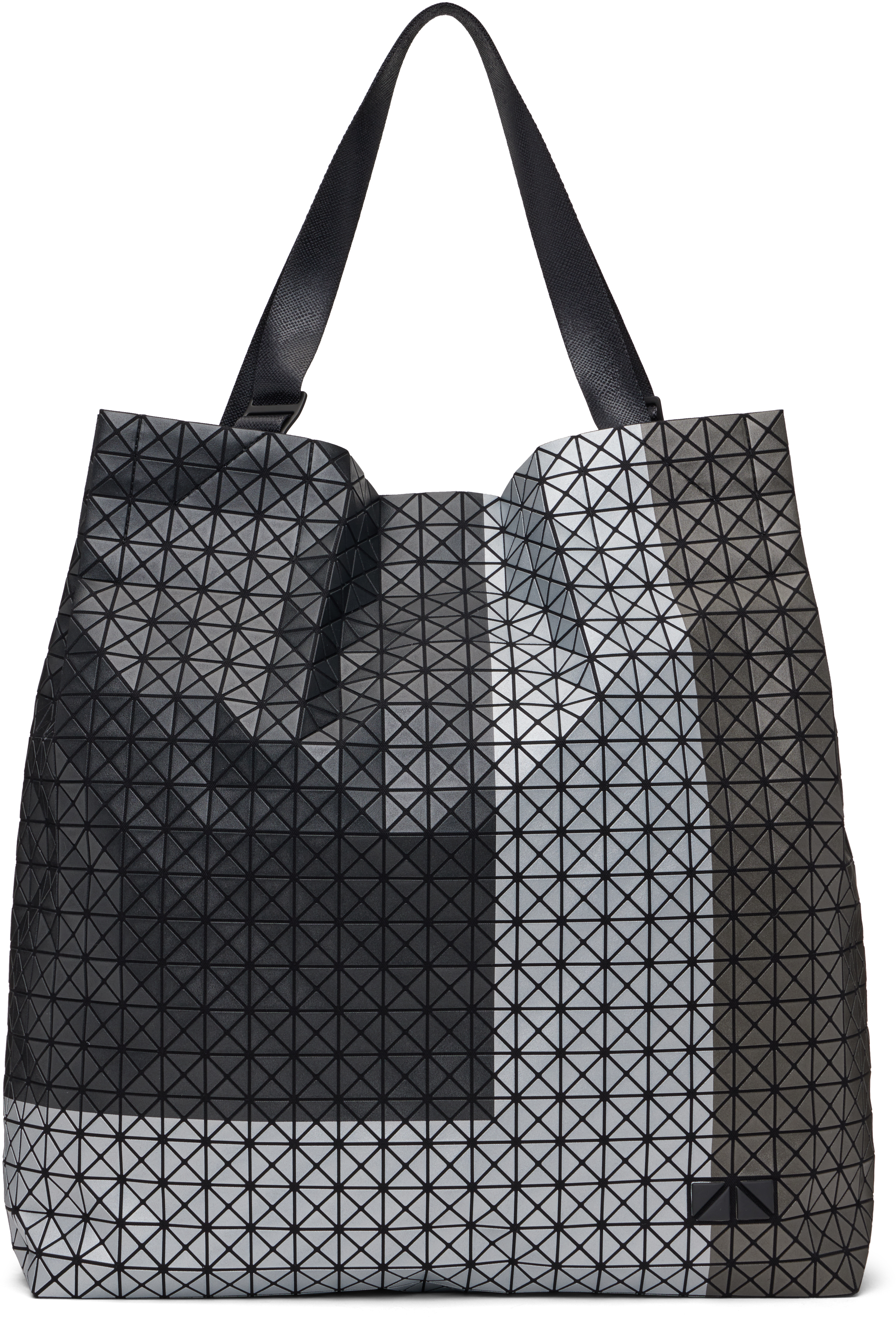 Shop Bao Bao Issey Miyake Gunmetal Cart S Tres Tote In 18 Gunmetal Mix