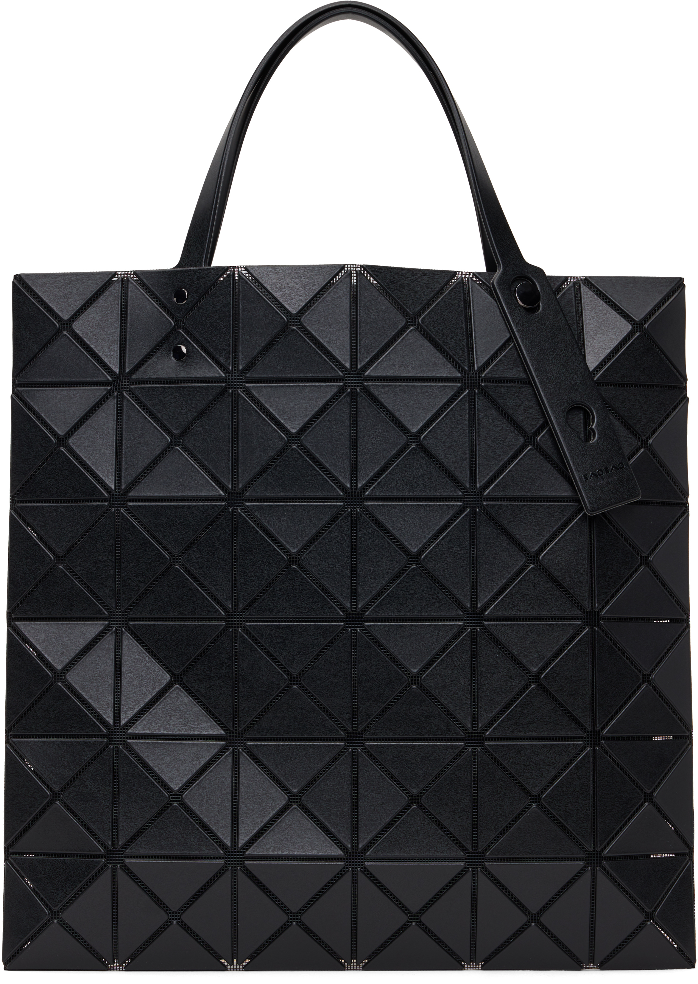 BAO BAO ISSEY MIYAKE BLACK LUCENT MATTE TOTE 