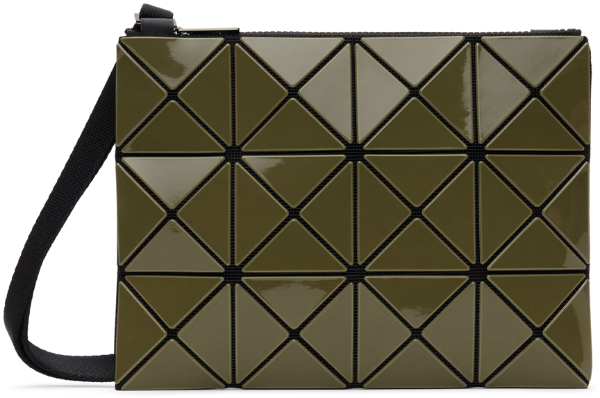 Shop Bao Bao Issey Miyake Khaki Lucent W Color Crossbody Bag In 67-khaki X Lt.khaki