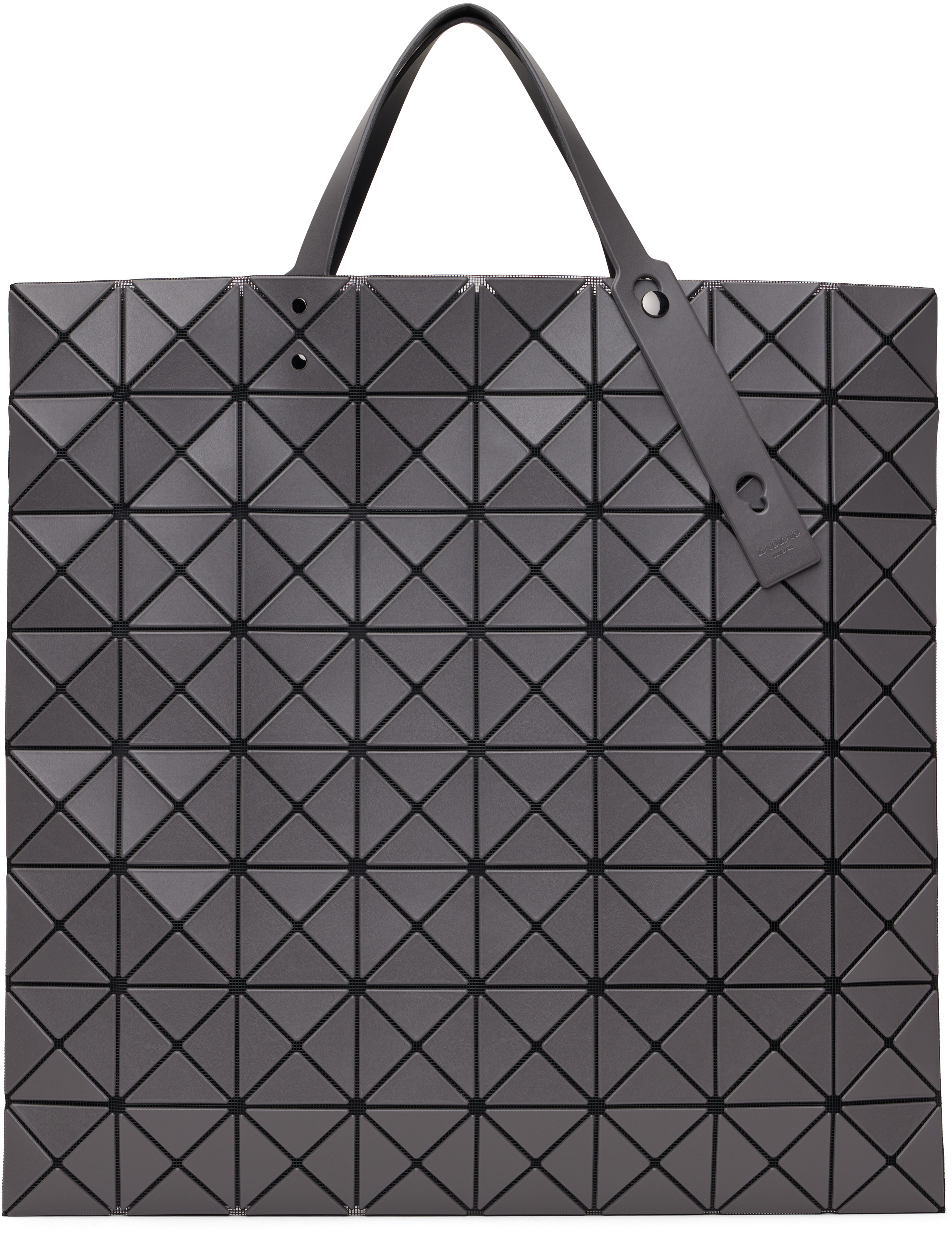 Shop Bao Bao Issey Miyake Gray Lucent Matte Tote Bag In 14-charcoal Gray