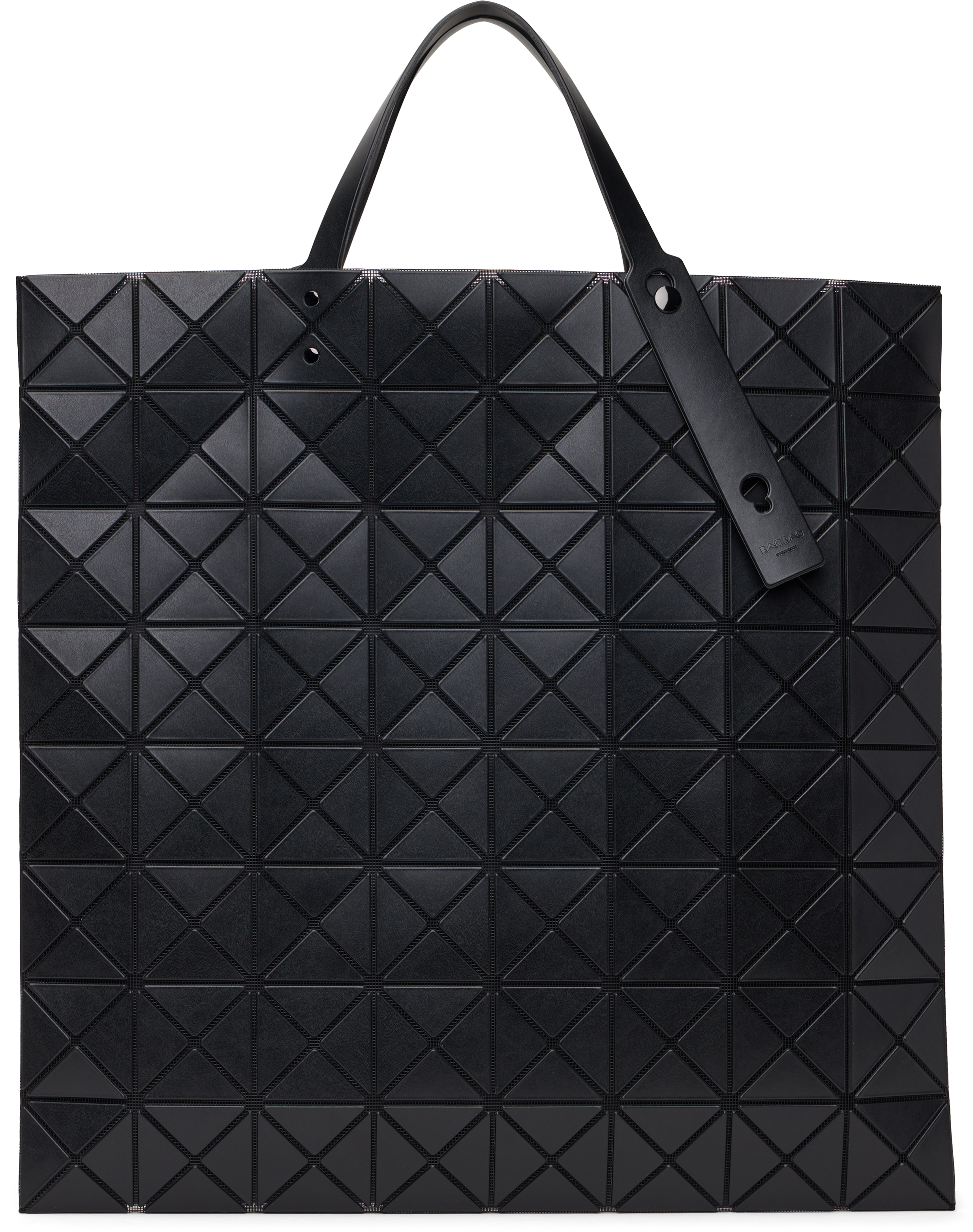 Shop Bao Bao Issey Miyake Black Lucent Matte Tote Bag In 16-matte Black