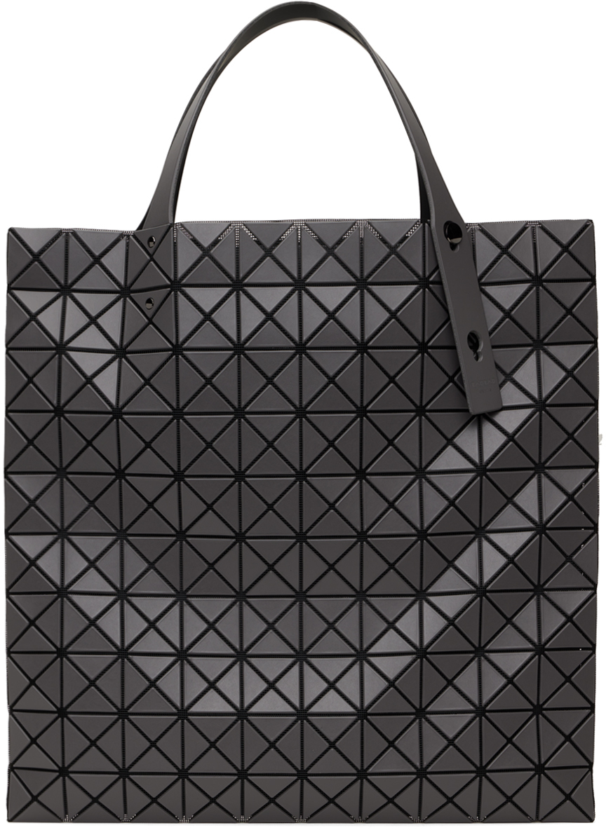 Shop Bao Bao Issey Miyake Gray Prism Matte Tote In 14-charcoal Gray