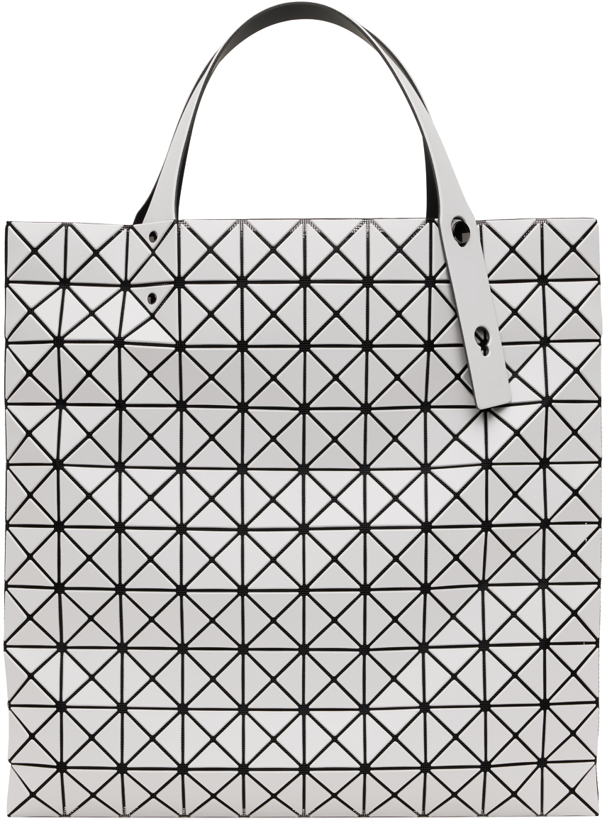 Shop Bao Bao Issey Miyake Gray Prism Matte Tote In 11-lt.gray