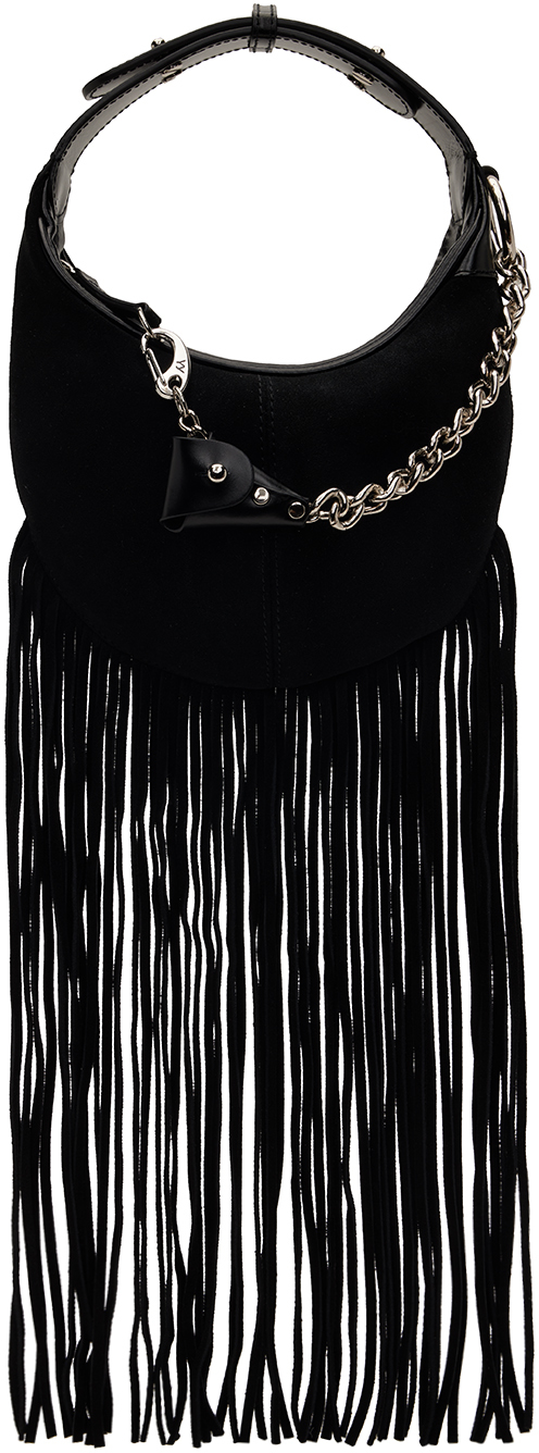 Black Fringe Moto Mini Bag