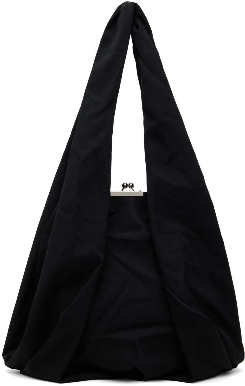 Black Tuck Clasp Bag