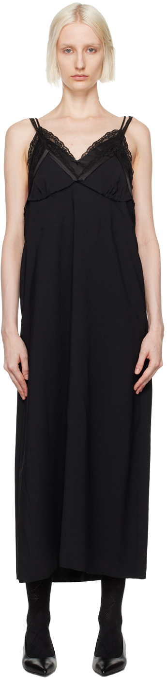 Shop Open Yy Black Layered Slip Dress