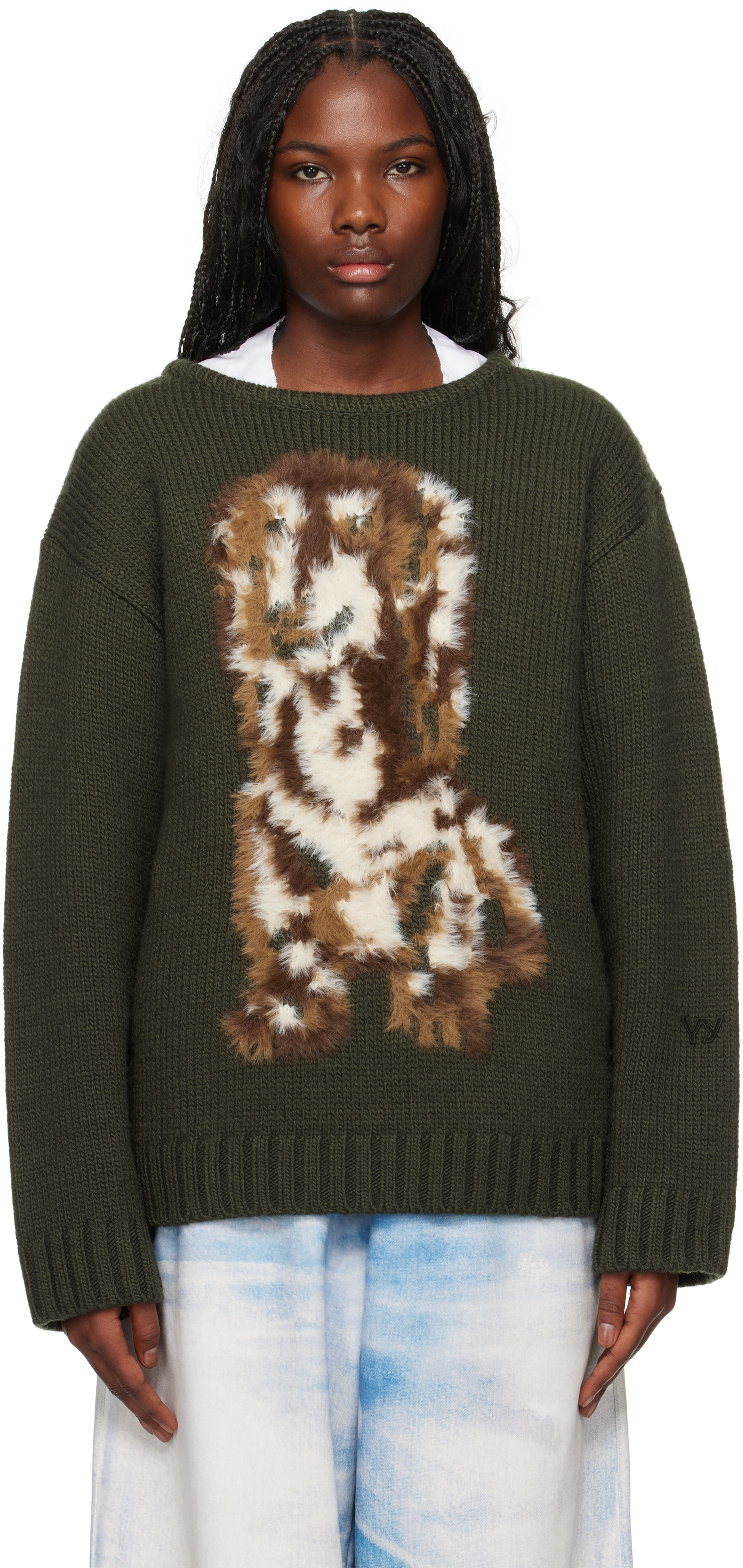 Khaki Shaggy Dog Sweater