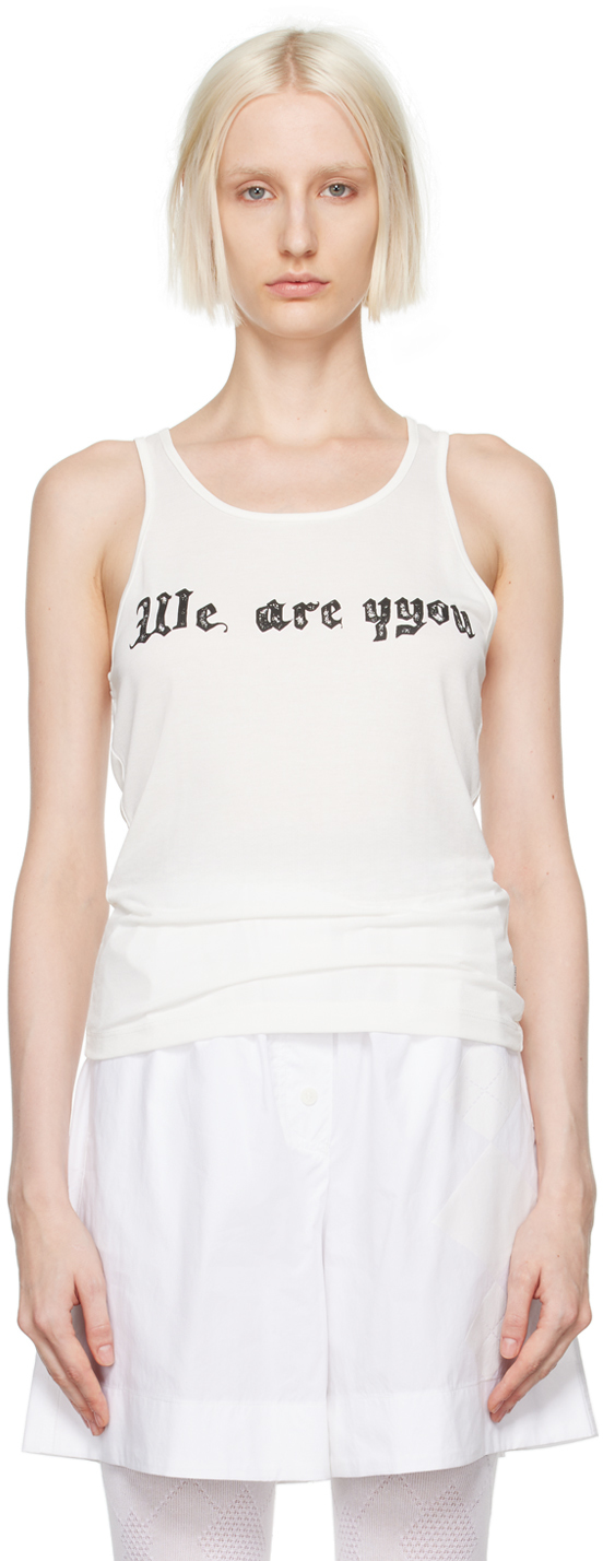 Shop Open Yy White 'we Are Yyou' Tank Top