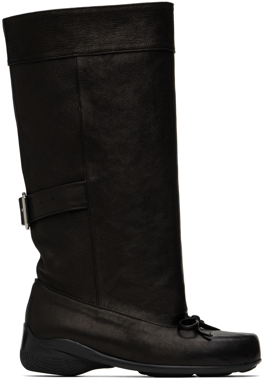 Shop Open Yy Black Ballet Slouchy Boots