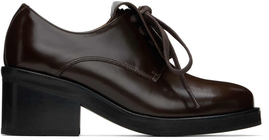 [OPEN YY] / ☆ 24FW TONGUE DERBY HEELS / BROWN Brown Tongue Derbys by OPEN YY on Sale