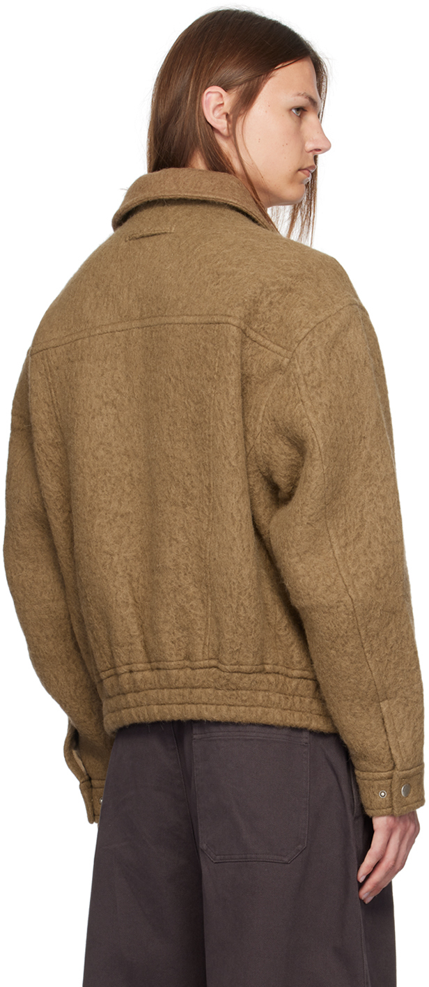 lesugiatelier Brown Alpaca Bomber Jacket Smart Closet