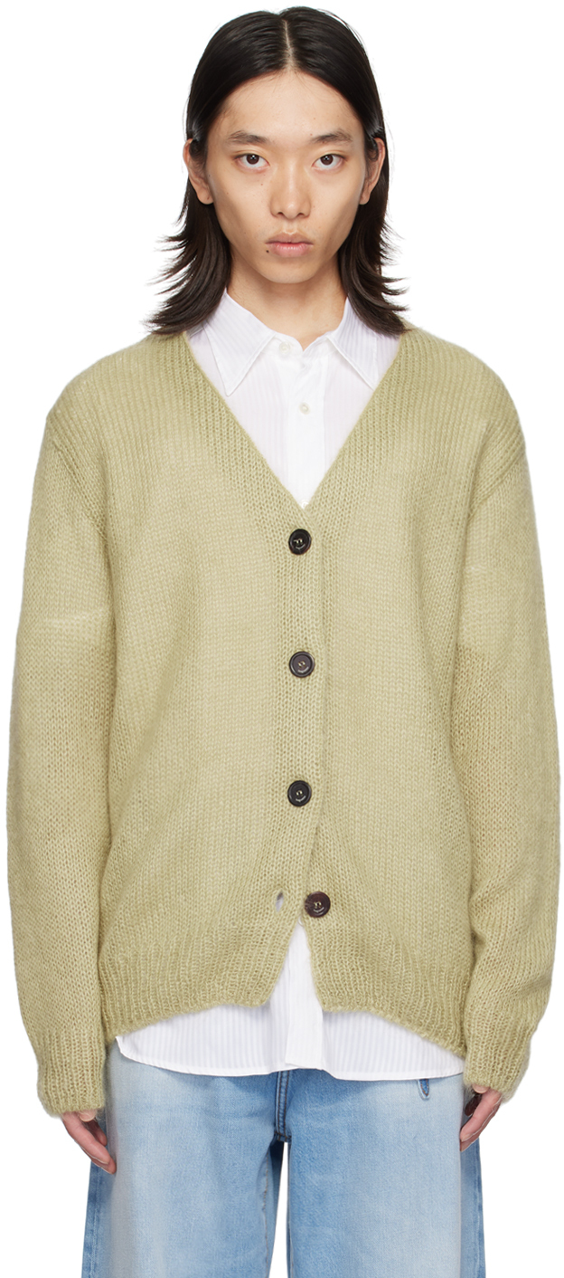 Green Oversized Mohair Cardigan