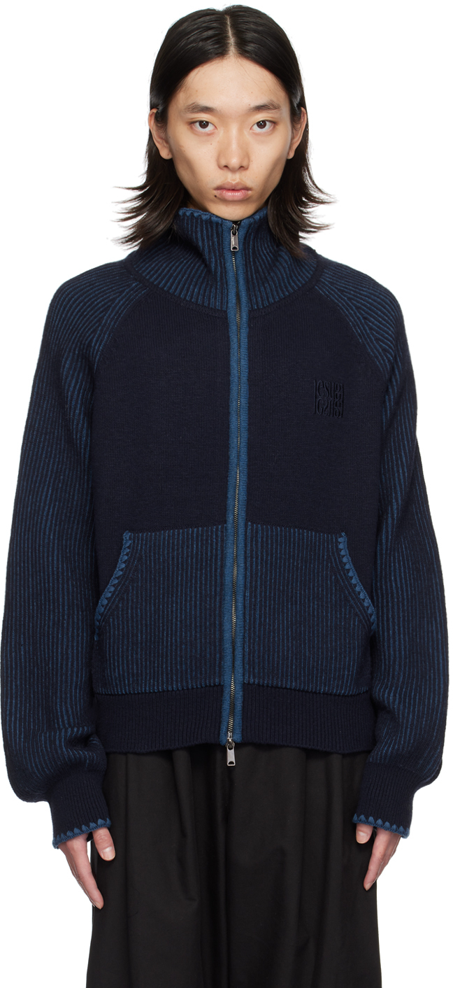 Navy High Neck Sweater