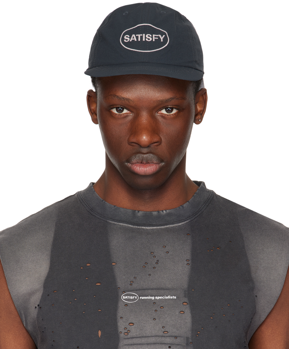 Shop Satisfy Gray Peaceshell Running Cap In Charcoal