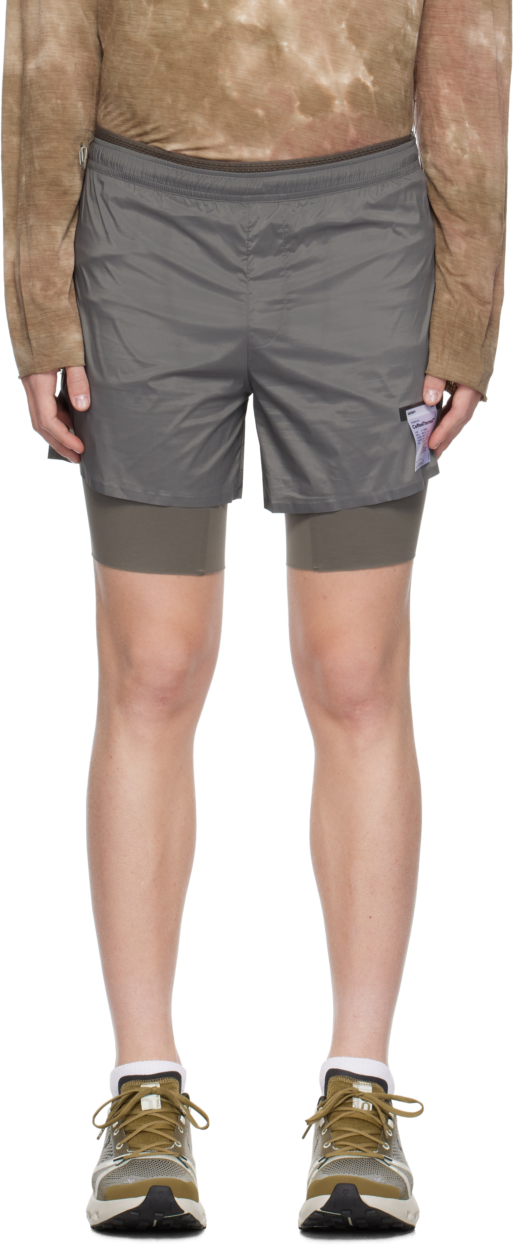 SATISFY GRAY COFFEETHERMAL 8 SHORTS 