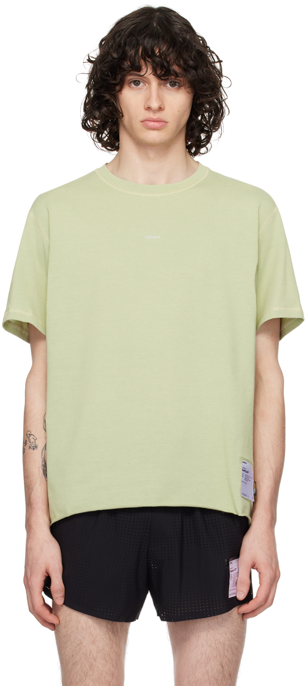 Shop Satisfy Green Climb T-shirt In Sage Green