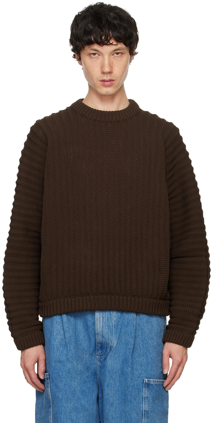 Brown Round Neck Sweater