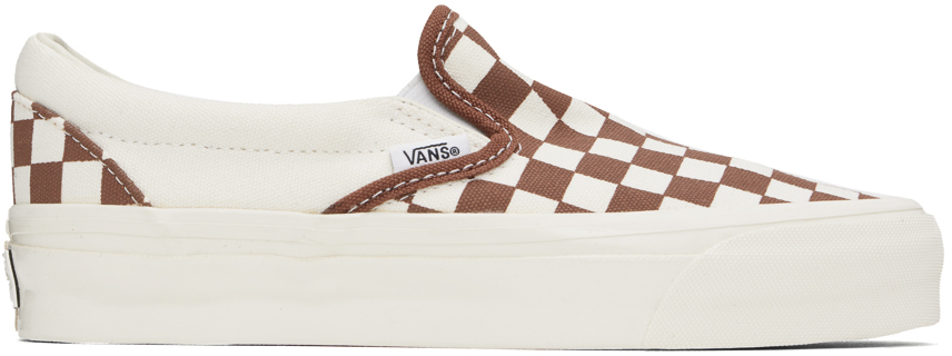 off white gold checkered vans