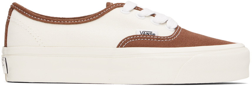 Shop Vans Off-white & Brown Authentic Reissue 44 Sneakers In Lx Coffee