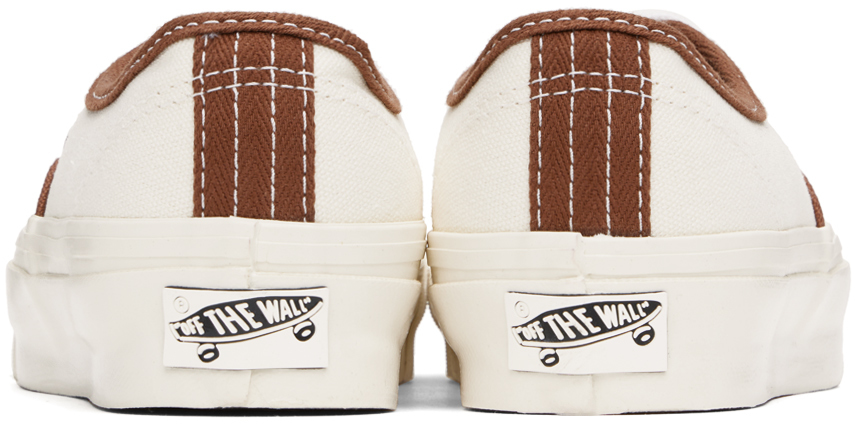 VANS OFF-WHITE & BROWN AUTHENTIC REISSUE 44 SNEAKERS