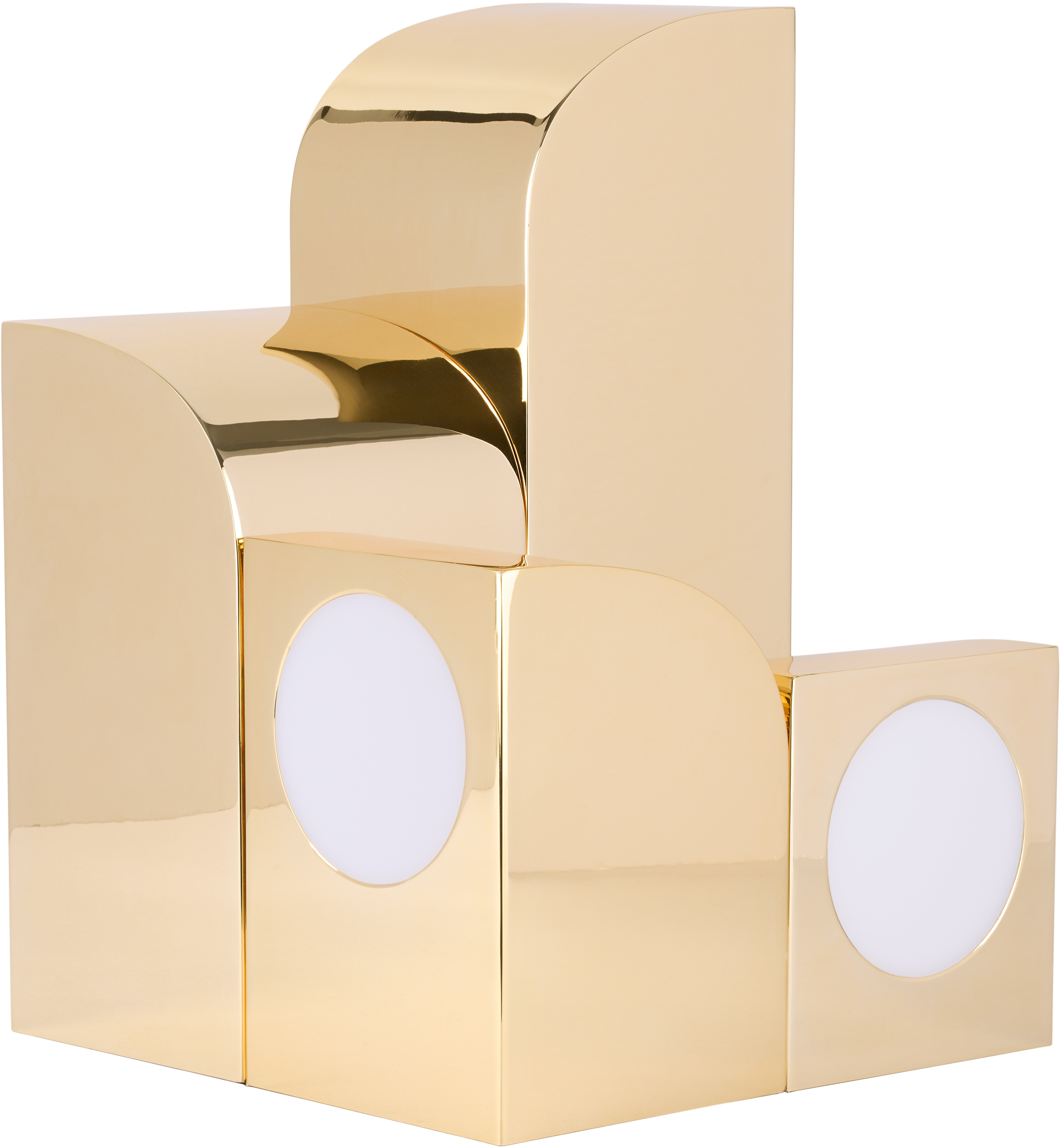 Curves By Sean Brown Gold Kuzco Edition Gypsum Table Lamp In Brass