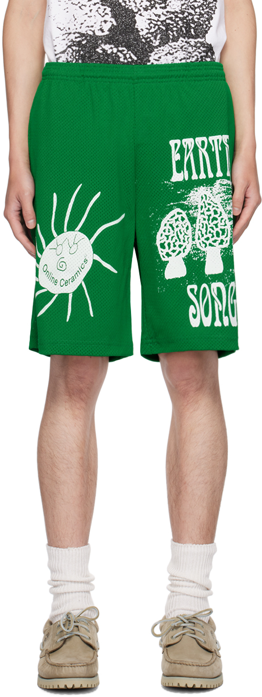 Shop Online Ceramics Green 'earth Song' Shorts