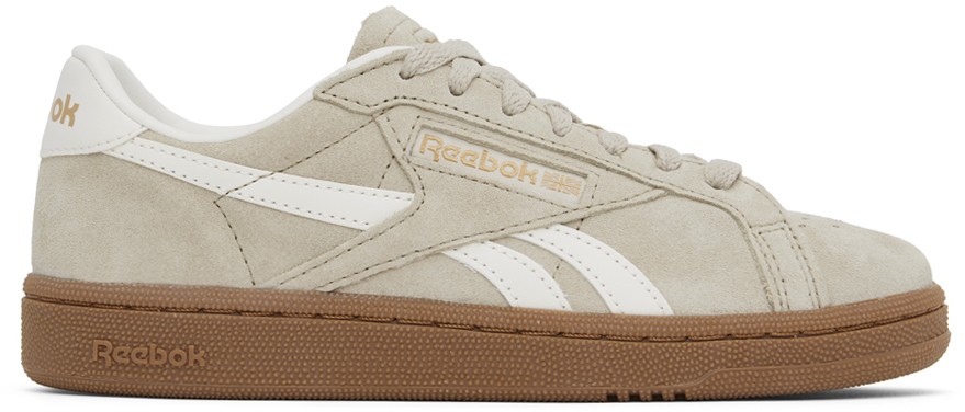 Beige & White Club C Grounds UK Sneakers