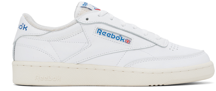 Reebok White Club C 85 Vintage Sneakers In Ftwwht/chalk/vecblu