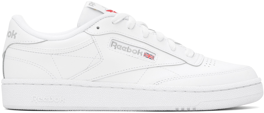 Reebok White Club C 85 Sneakers In Int-white/sheer Grey