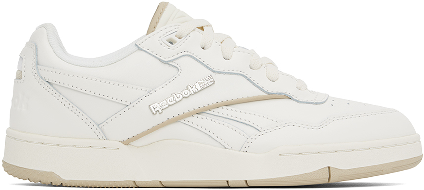 Shop Reebok Off-white Bb 4000 Ii Basketball Sneakers In Chalk/classicbeige