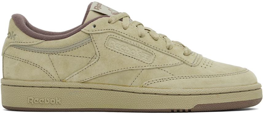 Shop Reebok Taupe Club C 85 Sneakers In Mushroom/utilitybrwn