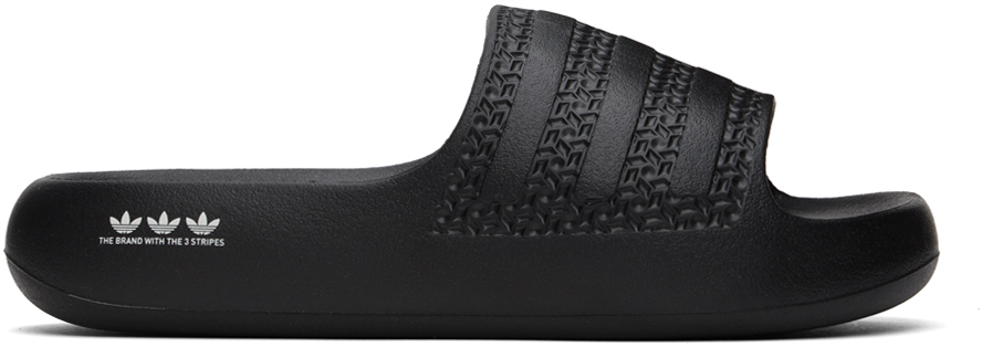 Black Adilette Ayoon Pool Slides