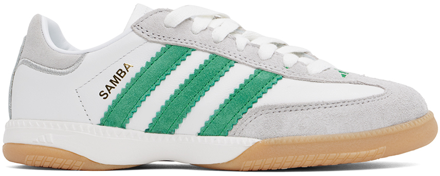 White & Green Samba MN Sneakers