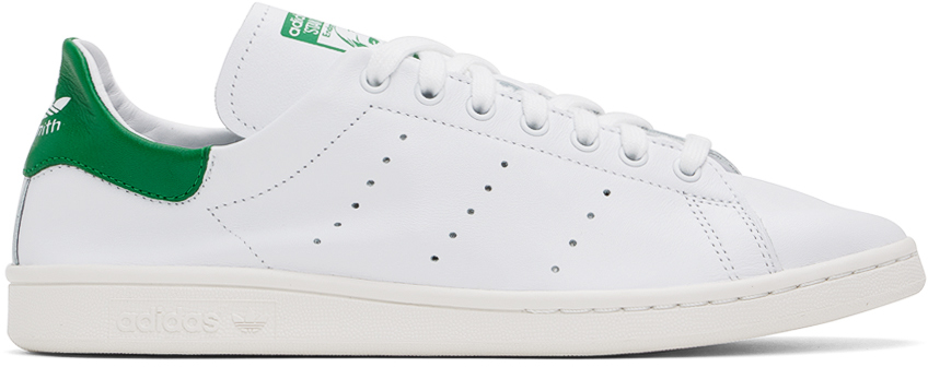 Adidas Originals White Stan Smith Decon Sneakers In Ftwr White / Green /