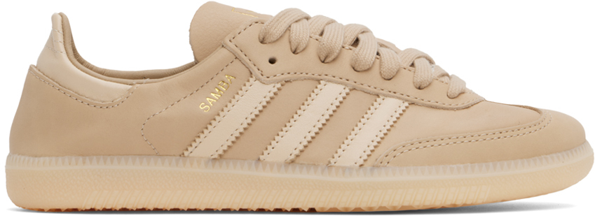 Shop Adidas Originals Beige Samba Decon Sneakers In Magic Beige / Sand S