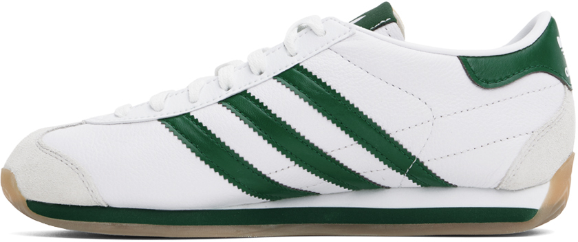 Adidas Originals Womens Adidas Country Og Brand-stamp Leather Low-top Trainers In Ftwr White / Collegi